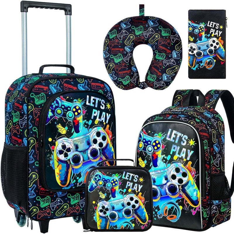 KLFVB Kids Luggage for Boys Girls, Cute Rolling Wheels Suitcase for Toddler, Children Travel Carry on Suitcase - Image 1